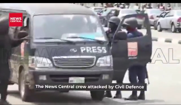 #FreeNnamdiKanuNow protest: Despite video evidence, police denies attacking journalists