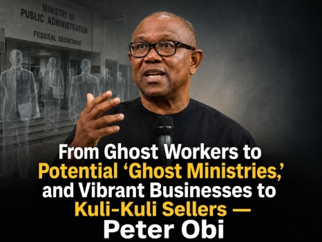 From Ghost Workers to Potential ‘Ghost Ministries,’ and Vibrant Businesses to Kuli-Kuli Sellers — Peter Obi